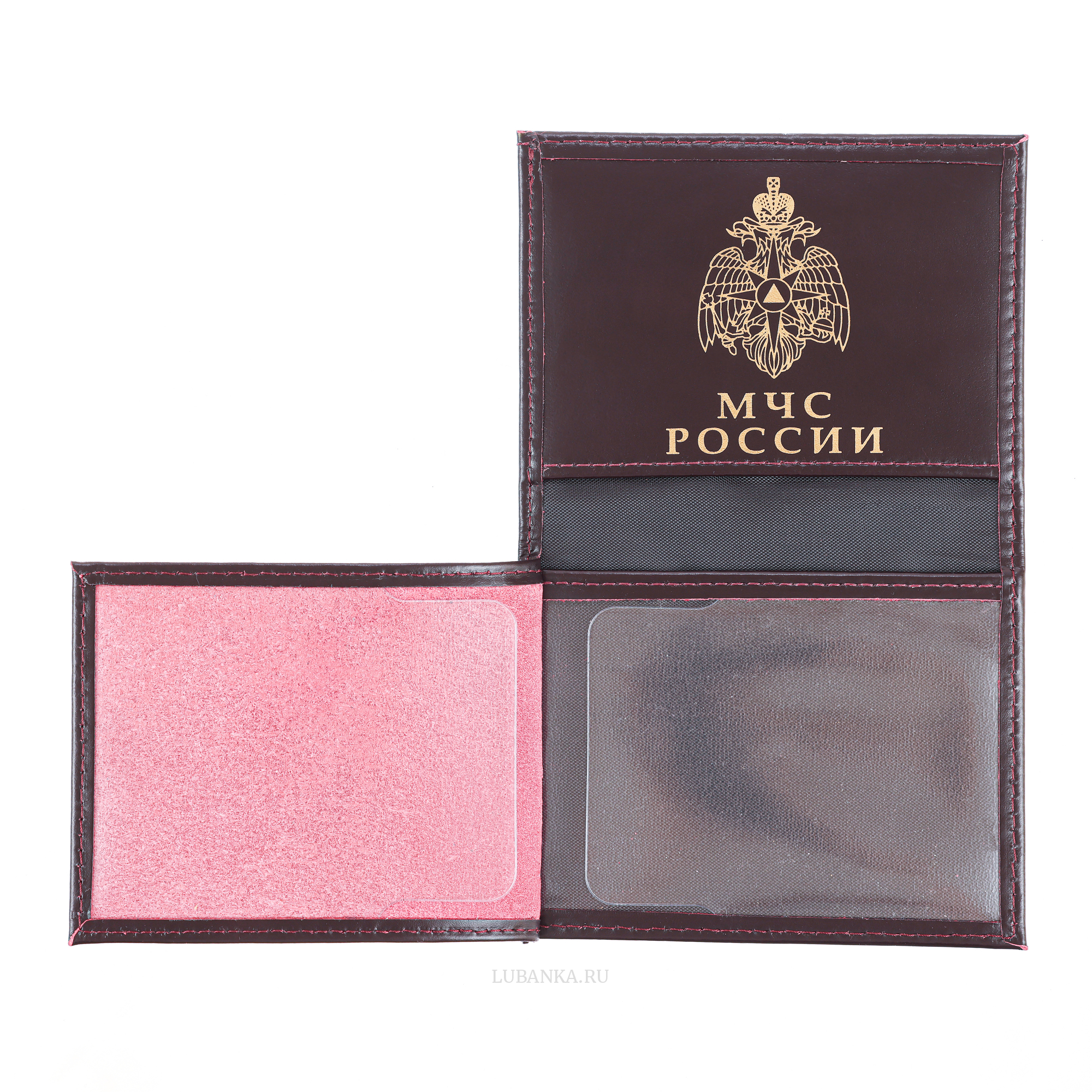 Обложка для удостоверения МЧС бордовая
