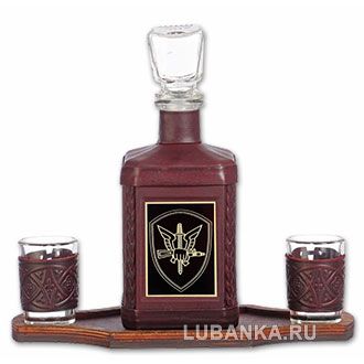 Набор для водки «ОМОН» бордовый