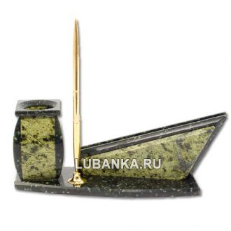 Настольный набор для руководителя «Колба» из камня