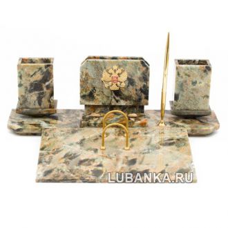 Настольный набор для руководителя «Герб» из камня