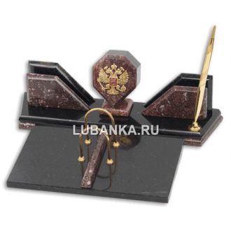 Настольный набор для руководителя «Герб» из камня